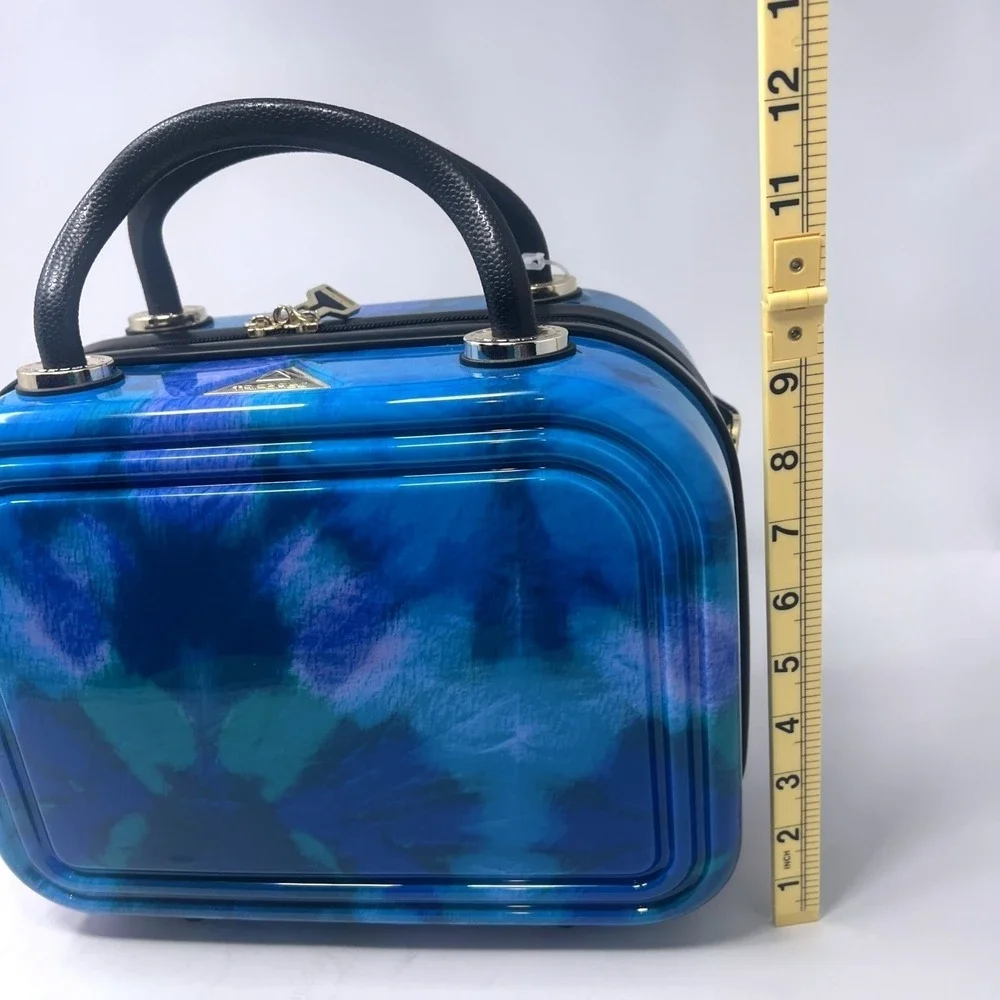 Triforce Hardside Beauty Case w/ Removable Interior Blue Watercolor NWT W/strap